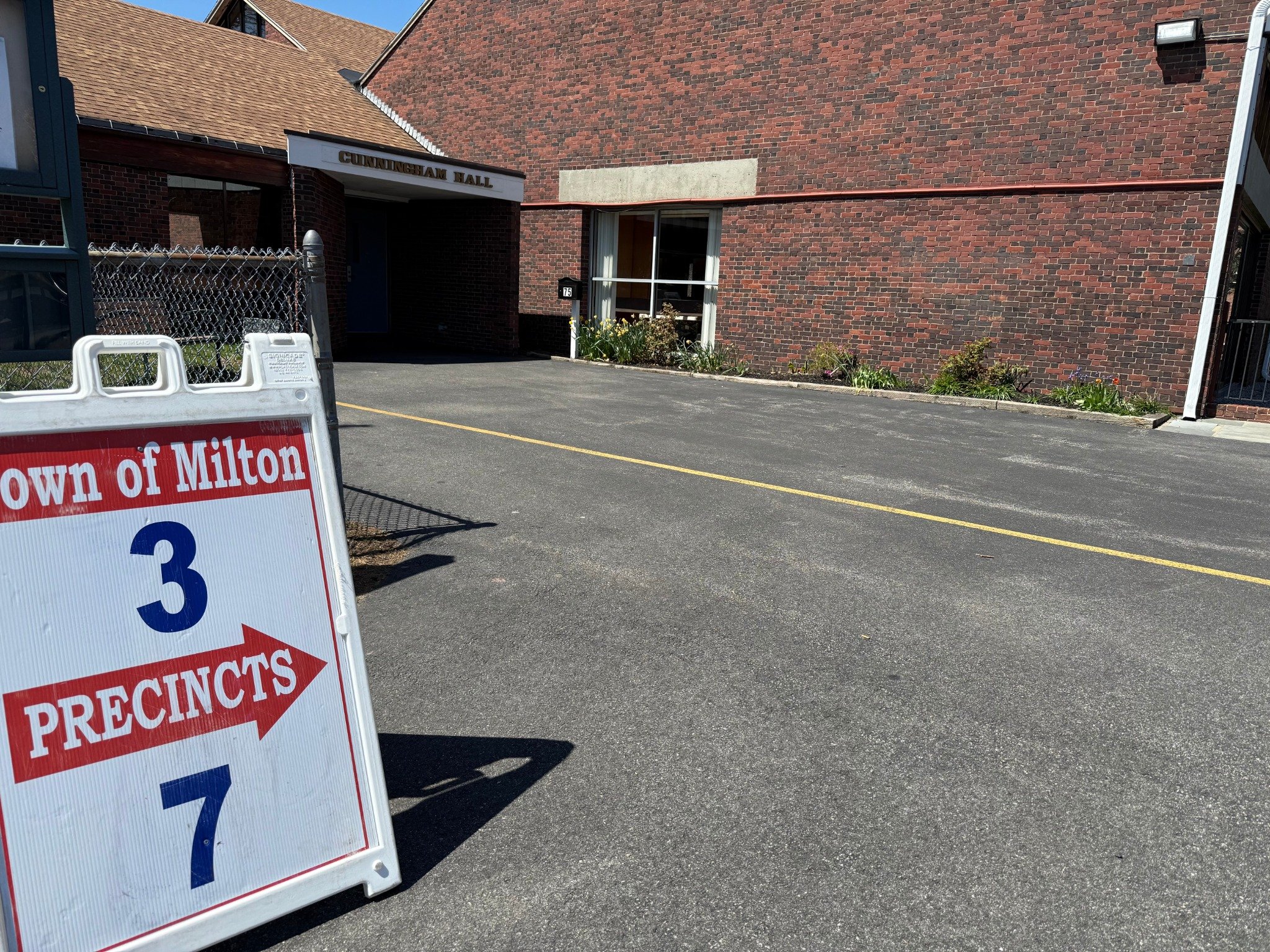 Milton Election Day voting and local community scene in Milton MA